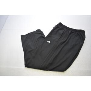 Adidas Track Pants Athletic Black Lined With Pockets Mens Size Medium SHORT